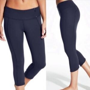 CALIA Navy Blue Tulip Hem Capri Legging